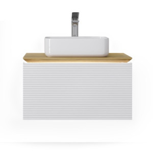 Тумба с раковиной Jorno Karat 80 подвесная с подсветкой