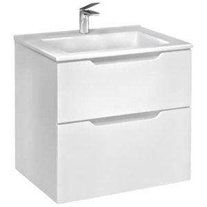 Тумба с раковиной Jorno Slide 65 подвесная белая