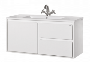 Тумба с раковиной Misty Барселона 105 белая эмаль