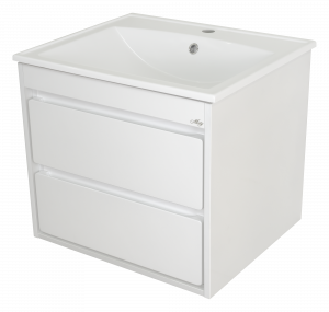 Тумба с раковиной Misty Барселона 60 белая эмаль
