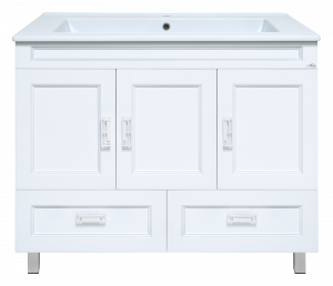 Тумба с раковиной Misty Дива 105 с 2 ящ. белая