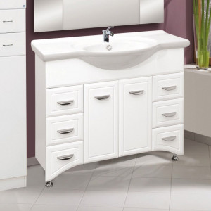 Тумба с раковиной Misty Дрея 105 6 ящиков