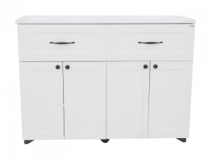 Тумба с раковиной Misty Дуэт 120 белая матовая с 2 ящ.