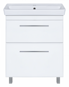 Тумба с раковиной Misty Элен 70 с 2 ящ. белая