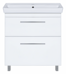Тумба с раковиной Misty Элен 80 с 2 ящ. белая
