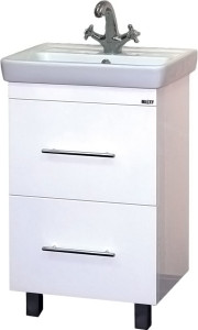 Тумба с раковиной Misty Елена 50 белая, с 2-мя ящиками