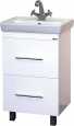 Тумба с раковиной Misty Елена 55 белая, с 2-мя ящиками