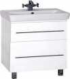 Тумба с раковиной Misty Елена 80 белая, с 2-мя ящиками