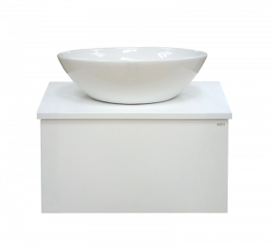 Тумба с раковиной Misty Ива 60 1 ящик белая