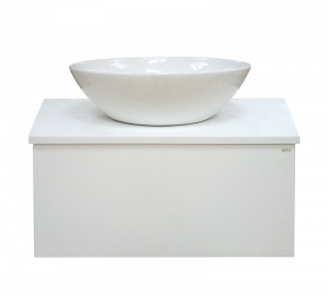 Тумба с раковиной Misty Ива 70 1 ящик белая
