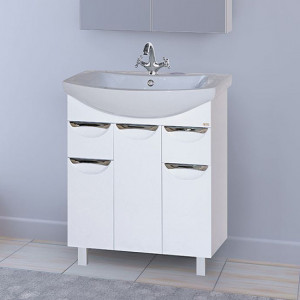 Тумба с раковиной Misty Лаванда 70 с ящиками