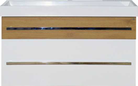 Тумба с раковиной Misty Леон 100 подвесная, дуб