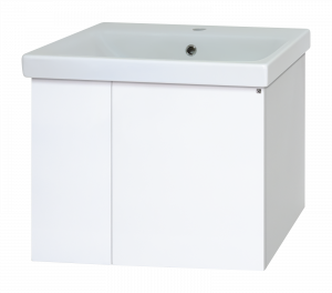 Тумба с раковиной Misty Лира 50 подвесная белая