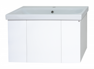 Тумба с раковиной Misty Лира 80 подвесная белая