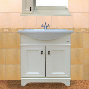 Тумба с раковиной Misty Лувр 65 слоновая кость