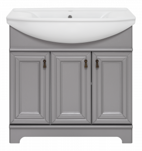 Тумба с раковиной Misty Лувр 85 серый