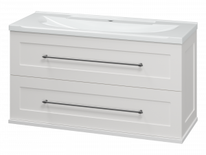 Тумба с раковиной Misty Марта 100 подвесная белый