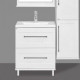 Тумба с раковиной Misty Марта 60 напольная белая фактурная — рис. 1