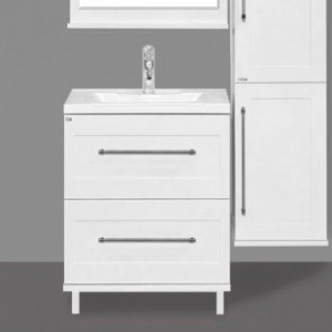 Тумба с раковиной Misty Марта 60 напольная белая фактурная