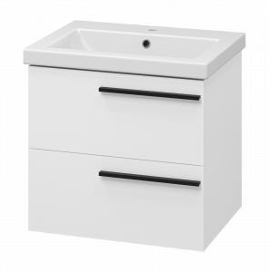 Тумба с раковиной Misty Ненси 60 подвесная белый