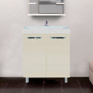 Тумба с раковиной Misty Петра 65 бежевая эмаль