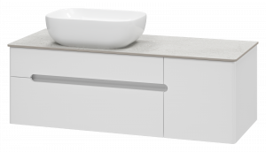 Тумба с раковиной Misty Роял 120 левая подвесная белый