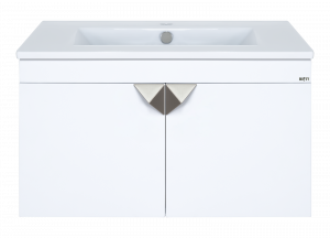 Тумба под раковину Misty Сахара 75 подвесная белая