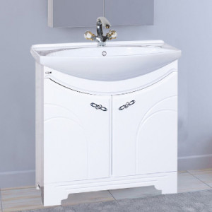 Тумба с раковиной Misty Сицилия 85 белая эмаль