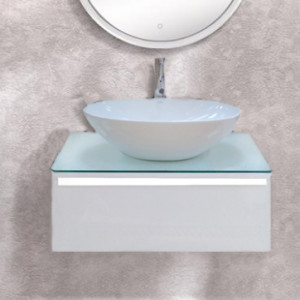 Тумба с раковиной Misty Скай 80 подвесная, с подсветкой
