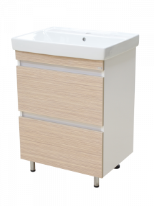 Тумба с раковиной Misty Слим  50 тумба напольная 2 ящ.