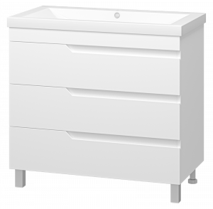 Тумба с раковиной Misty Софт 90 напольная белый