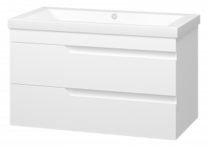 Тумба с раковиной Misty Софт 90 подвесная белый