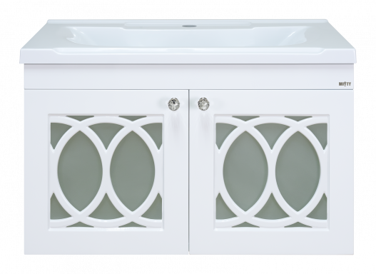 Тумба с раковиной Misty Тондо 70 подвесная белая