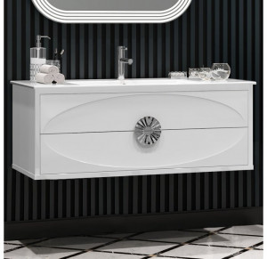 Тумба с раковиной Opadiris Ибица 120 белый / хром