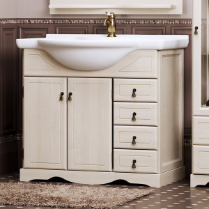 Тумба с раковиной Opadiris Клио 80 беленый бук