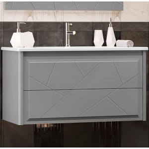 Тумба с раковиной Opadiris Луиджи 100 серый матовый