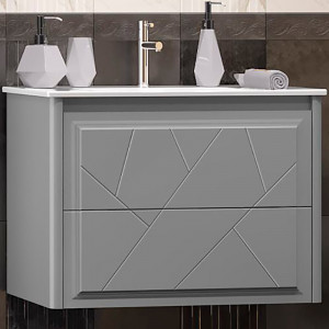 Тумба с раковиной Opadiris Луиджи 70 серый матовый