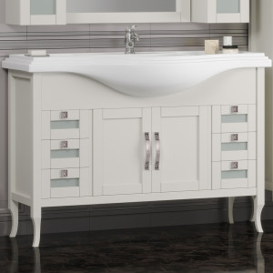 Тумба с раковиной Opadiris Мираж 120 слоновая кость