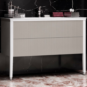 Тумба с раковиной Opadiris Рубинно 120 напольная серый глянец