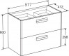 Тумба с раковиной Roca Gap 60 белый глянец — рис. 9
