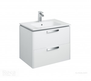 Тумба с раковиной Roca Lago 60 белый глянец