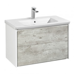 Тумба с раковиной Roca Ronda 80 белый матовый/бетон