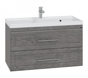 Тумба с раковиной СанТа Венера 100 дуб шале графит подвесная