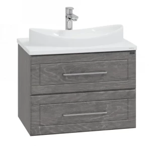 Тумба с раковиной СанТа Венера 70 дуб шале графит подвесная