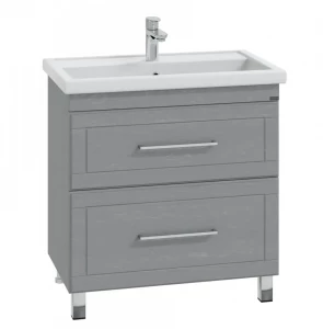 Тумба с раковиной СанТа Венера 80 дуб серый напольная