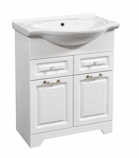 Тумба с раковиной Stella Polar Кармела 65 ольха белая