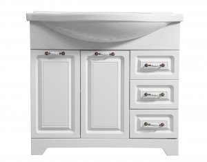 Тумба с раковиной Stella Polar Кармела 90 ольха белая