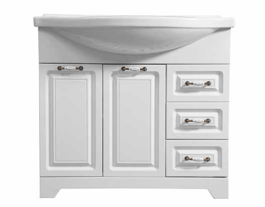 Тумба с раковиной Stella Polar Кармела 90 ольха белая
