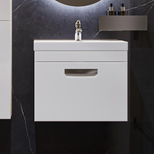 Тумба с раковиной Velvex Estea 60.1Y, белый матовый