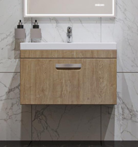 Тумба с раковиной Velvex Estea 80 1Y дуб санремо